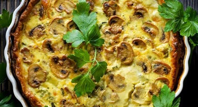 Quiche aux champignons de Paris