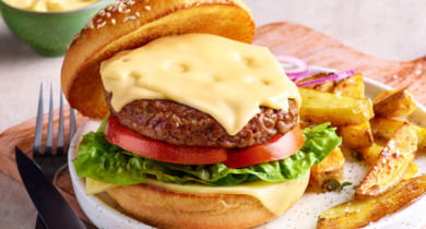 Burger gourmand au Leerdammer