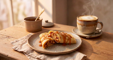 Recette Nescafé latte cookies et wrap au caramel au beurre salé