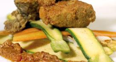 Agneau aux épices et yaourt et ses petits légumes