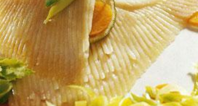 Ailes de raie aux poireaux