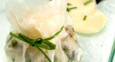 Aumônières aux herbes du potager