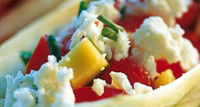 Barquettes d'endives au fromage de brebis Salakis