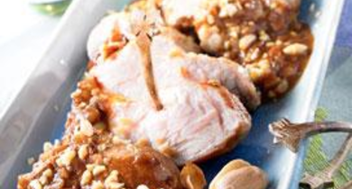 Bouchées de veau cacahouètes et chocolat