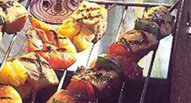 Brochettes de Veau et d'Ananas aux Crevettes