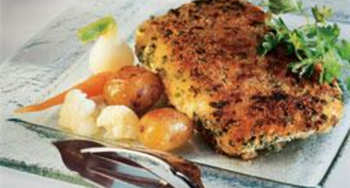 Cabillaud en croûte d'herbes