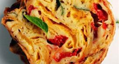 Cake à la Mimolette et aux deux poivrons 