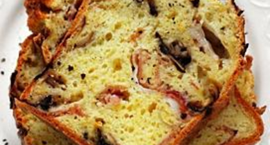 Cake au jambon et aux champignons
