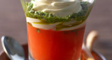 Caprese en Verre et Mousse de Mozzarella