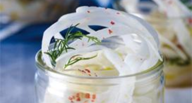 Carpaccio de Saint-Jacques au fenouil croquant