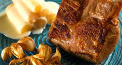 Carré d'agneau à la vapeur d'ail et romarin, salsifis crémés