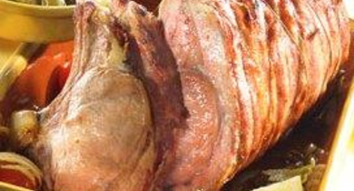 Carré de veau, citron et romarin papeton d'aubergines