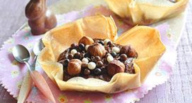 Corolles croustillantes au chocolat