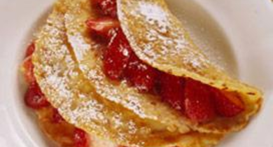 Crêpes aux fraises
