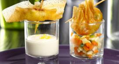 Croustillants à l’Emmental Président et crème citron