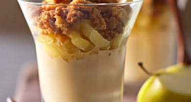 Crumble de Pomme au Beurre Salé Ricotta au Caramel