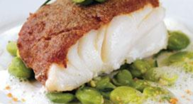 Dos de cabillaud au pain d'épices