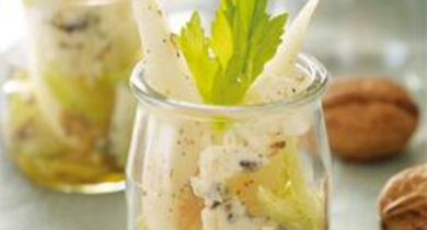 Émincé de poire au roquefort