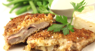 Escalope panée et sa sauce Camembert de Campagne