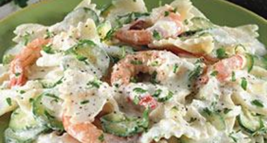 Farfalle aux Crevettes et Ricotta