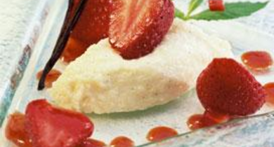 Fraises à la semoule crémeuse