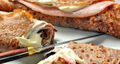Galette au jambon et au Délice de Camembert fondant