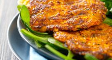 Galettes de légumes à l’emmental