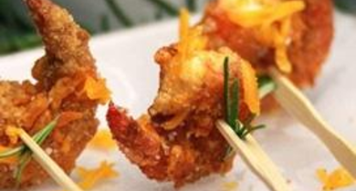 Gambas en croûte de mimolette Boule d’Or