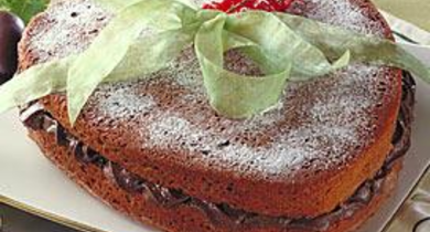 Gâteau au yaourt et son coeur en chocolat