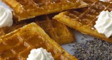 Gaufre au beurre de miel de lavande