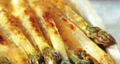 Gratin d'asperges à la cancoillotte