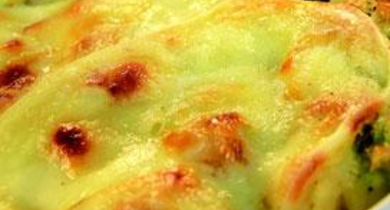 Gratin de choux verts et blancs