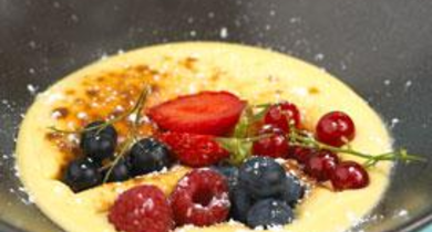 Gratin de fruits rouges au crémant de Bourgogne