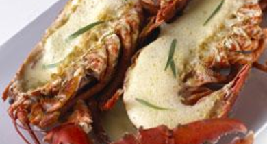 Homard grillé, sabayon au champagne