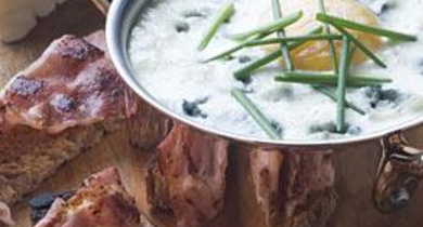 L'œuf cocotte du combalou au roquefort