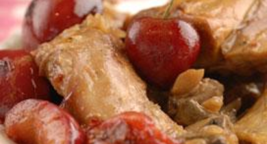 Lapin, chutney de cerises