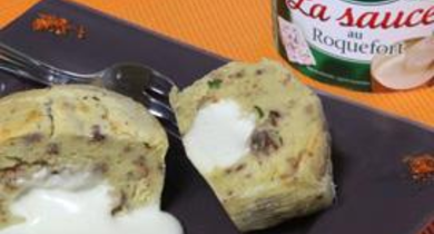 Moelleux à la Sauce au Roquefort Société et son cœur coulant
