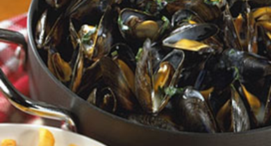 Moules sauce citronnée au yaourt 