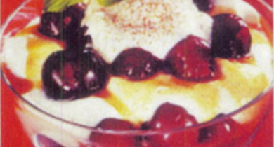 Mousse de yaourt aux cerises