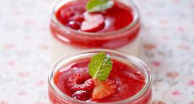 Panna cotta aux fruits rouges