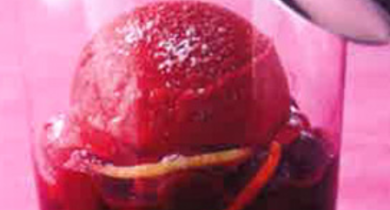 Poêlée de cerises sorbet griottes