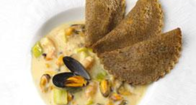 Ravioles de blé noir aux fruits de mer