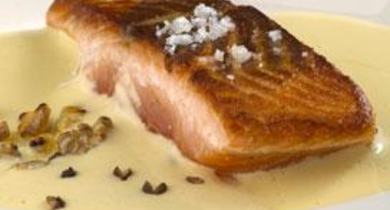 Saumon au jus de pommes