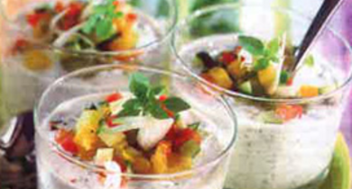 Soupe de yaourt glacée