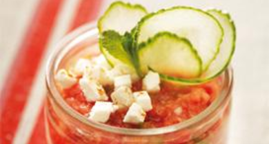 Soupe glacée au fromage