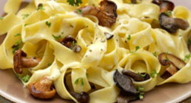 Tagliatelles Forestières au Fondant à l'Emmental