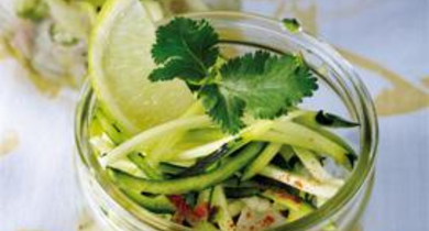 Tartare de cabillaud aux courgettes râpées