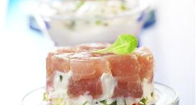 Tartare de thon et petits légumes