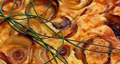 Tarte à la cancoillotte et aux oignons