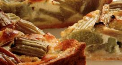 Tarte à la rhubarbe légère